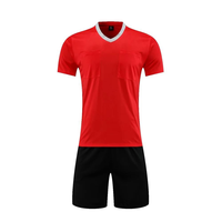 Maillot d'arbitre de football professionnel, maillot de football personnalisé, tenue d'entraînement, kit d'uniforme d'arbitre de football