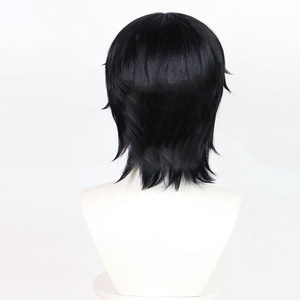 Parrucche Sintetiche Nere Naturali da Uomo All'Ingrosso, Parrucche Corte da Ragazzo con Taglio a Lupo e Frangia Texturizzata per Uso Quotidiano - Product Image 5