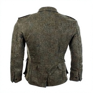 Veste d'hiver pour homme de style vintage en laine, inspirée des uniformes allemands de la Seconde Guerre mondiale, tissée, multi-poches, imperméable, coupe-vent et réversible - Product Image 2