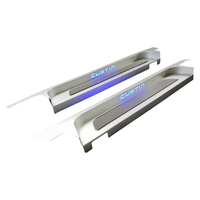 HY Hyundai Custin 1-2 Décoration Intérieure : Plaque de Protection de Marchepied LED en Alliage d'Aluminium pour Porte Coulissante Arrière, Éclairage de Bienvenue