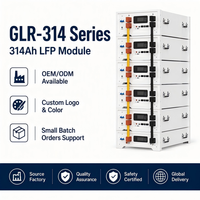 Système de stockage solaire résidentiel RUNHANG GLR-314, batterie LiFePO4 314Ah 51.2V 16.08KWh empilable, compatible avec le réseau hybride CAN