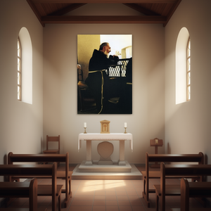 Impresión Sagrada de San Pío de Pietrelcina, Arte Religioso, Decoración de Pared - Product Image 2