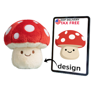 定制自有品牌毛绒蘑菇玩具 自行设计毛绒食品填充植物玩具 - Product Image 1