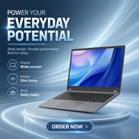 Zakelijke Studentenlaptop 360-graden Flip Touchscreen 15,6-inch Full HD Scherm Engels Toetsenbord AMD Ryzen 5 Windows 11 Optioneel