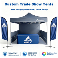 Tente de salon professionnelle 3x3m à cadre carré en aluminium, imprimée par sublimation thermique, en tissu Oxford 420D, gazebo pliable facile à monter, imperméable