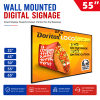 Pantalla Táctil Android KINGONE de 32, 43 y 55 Pulgadas para Interiores, Plug and Play, Red CMS, Señalización Digital Montada en la Pared para Uso en Ascensores