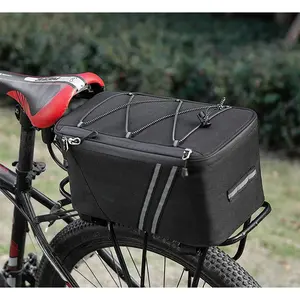 Bolsa de refrigeración para maletero de bicicleta con aislamiento impermeable, bolsa de ciclismo, estante trasero, bolsas para alforjas de bicicleta, cajas