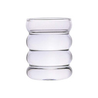 Gobelet en verre ondulé de 300 ml (10 oz) pour café, boissons, eau, thé, crème glacée, cola, lait, jus, boissons glacées