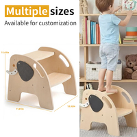 Chaise d'escalade pour bébé en bois d'éléphant au design moderne et créatif, meubles en bois massif naturel pour enfants, pour la cuisine et la chambre à coucher