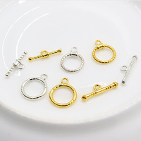 DIY High S925 Silver avec fermoir à bascule en plaqué or 18 carats résultats de bijoux à bricoler soi-même, fermoir en métal en gros, fermoir de collier