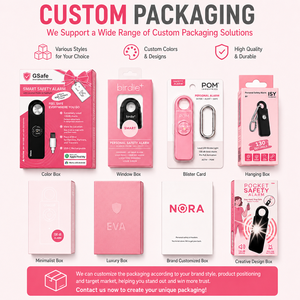 Alarme personnelle rechargeable pour femmes, alarme de panique d'urgence <span class=keywords><strong>SOS</strong></span>, sécurité, autodéfense, avec GPS, appel d'urgence et localisation par SMS - Product Image 5