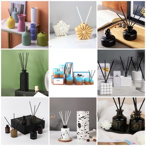 Difusor <span class=keywords><strong>de</strong></span> caña <span class=keywords><strong>de</strong></span> cerámica clásico contemporáneo, botella <span class=keywords><strong>de</strong></span> aceite esencial para oficina en casa interior, florero <span class=keywords><strong>de</strong></span> cerámica pequeño - Product Image 6