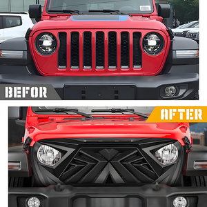 18-23สำหรับ JEEP Wrangler <span class=keywords><strong>Thunder</strong></span> หน้าจอด้านหน้าของผู้ชายกระจังหน้าแมลง JL Wrangler กระจังหน้าอุปกรณ์เสริมภายนอก - Product Image 4