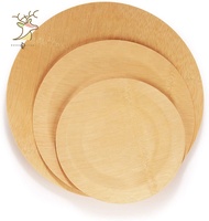 Assiettes biodégradables de 10 pouces en feuille de palmier Areca plats jetables en bambou en bois populaires pour les fêtes et les mariages