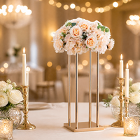 Support à fleurs en métal pour centres de table de mariage, vase doré, décorations bohèmes pour la maison, les fêtes, les banquets et les événements