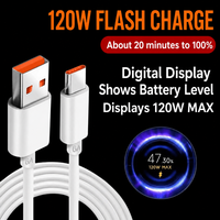Kabel Data Arus Tinggi 120W 6A Pengisian Cepat USB C Kabel Transmisi Tugas Berat untuk Perangkat Pintar