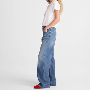 Jean ample décontracté taille haute en denim délavé pour femme, coupe large et décontractée pour le quotidien - Product Image 4