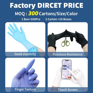 Guantes de nitrilo texturizados para las yemas de los dedos Violeta Azul Impermeable Desechable 4mil Guantes de examen de nitrilo sin polvo para uso médico - Product Image 2