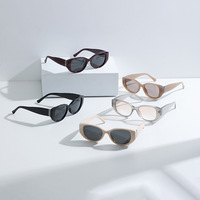 Lunettes de soleil élégantes ovales à prix abordable, avec verres dégradés en PC, surdimensionnées, unisexes, style œil de chat