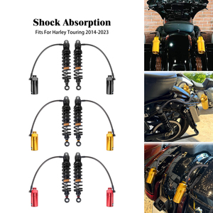 Amortisseurs arrière réglables pour moto avec réservoir externe pour Harley Touring Street <span class=keywords><strong>Road</strong></span> Glide Ultra 2014 et plus - Product Image 1