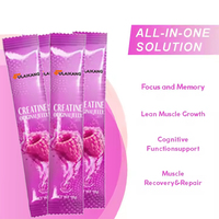 Créatine monohydrate en gelée à haute concentration, saveur framboise, marque privée, bâton énergétique pour la récupération musculaire, pour l'entraînement en salle de sport