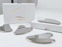 Visage gua sha grattage en acier inoxydable guasha outil guasha inoxydable