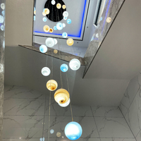 Luminaires suspendus LED Vintage Design d'intérieur de luxe pour la décoration de la maison Villa Duplex escalier DIY lustres décoratifs