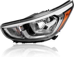 Compatible con Accent 2015-2017, Faros Delanteros con Lentes Transparentes Impermeables con Bombillas Halógenas 921011R710 (Lado del Conductor) - Product Image 2