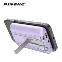 Batterie externe magnétique sans fil à charge ultra-rapide 22,5 W PN-702PD avec câbles doubles intégrés, chargeur portable PD 20000 mAh pour