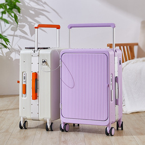 Maleta Moderna 2026 con Asa Ancha, Puerto de Carga USB, Apertura Frontal, Equipaje de Negocios, Bolsa de Viaje con Ruedas para Cabina, PC - Product Image 4