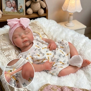Poupée Bébé Reborn de 18 Pouces, Réaliste en Silicone, Nouveau-né Fait Main, Corps Lavable, Jouet Éducatif pour Filles - Product Image 1
