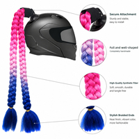 Accessoire de tresse décorative double tressée pour casque de moto intégral