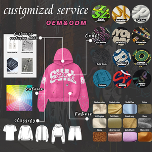 Sudadera con capucha personalizada de streetwear con pedrería, estampada, oversize, de felpa francesa gruesa, vintage, con lavado ácido y efecto desgastado - Product Image 2