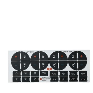 Pegatinas para Botones de Aire Acondicionado de Coche, Consola Central, PVC Autoadhesivo, Acabado Mate, Forma Personalizada, 20 Teclas, 19 Teclas, 31 Teclas, 21 Teclas, A4, A6, B6 - Product Image 2