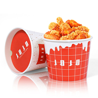 Cajas de Embalaje Biodegradables Desechables de Papel para Palomitas y Papas Fritas, para Pollo Frito KFC, con Logotipo Personalizado, Venta al Por Mayor