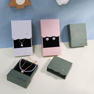 Customized Gift Packaging <b>Storage</b> Slide Out Paper Jewelry <b>Box</b> Necklace Bracelet Rings Drawer Sliding Paper <b>Cardboard</b> Jewelry <b>Box</b> - Product Image 3