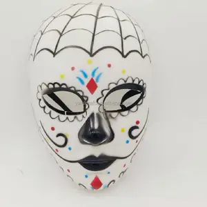 墨西哥死糖头骨日全脸面具面具配件万圣节眼罩