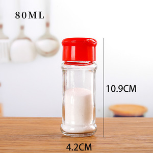 High Quality Eco-Friendly Stackable 80ml 100ml Transparent Glass <b>Bottle</b> <b>Plastic</b> Lid Seasoning Sugar Chili Powder Food Spice - Product Image 4