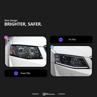 Phare avant BBA pour Skoda Octavia, phare LED 2015-2017, lentille de projecteur haute puissance, signal dynamique DRL, pièces automobiles