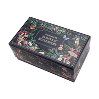 Calendrier de l'Avent : Coffret Papeterie 24 Jours Thème Faune Forestière – Boîte Compte à Rebours, Scrapbook, Journal Créatif, Cadeau pour Amateurs de Livres, Fête des Pères