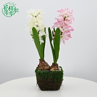 Impressionnante branche de jacinthe artificielle blanche de 36 cm, grande tête de fleur, décoration pour scène d'église