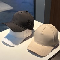 Gorra de Béisbol Impermeable con Logo Personalizable, Gorra Trucker de 5 Paneles con Perforaciones Cortadas con Láser, de Secado Rápido, Unisex