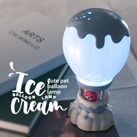 Lampe de bureau mignonne en forme de ballon pour animaux de compagnie, style minimaliste moderne, alimentée par USB, rechargeable, portable, veilleuse de chevet pour chambre et bureau