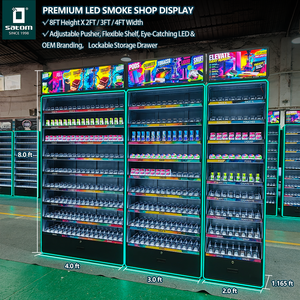 Espositore per Tabacco e Sigarette con Illuminazione LED per Sigarette, Bustine, Liquidi e Prodotti in Capsule - Product Image 1