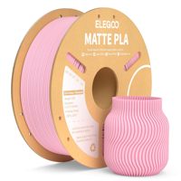 Filamen PLA Matte Berwarna ELEGOO untuk Printer 3D FDM, Pencetakan Kecepatan Tinggi, Gulungan Rapi, Bau Rendah, Akurasi Dimensi