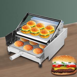 Máquina de hamburguesas industrial máquina de calentamiento de hamburguesas eléctrica máquina de formación de hamburguesas Manual de acero inoxidable/Prensa de hamburguesas - Product Image 2