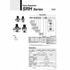 Régulateur de pression propre SRH4010-N04 SMC Pneumatics - Product Image 1