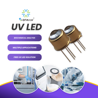 Tianhui UV LED Diodes Lampe 345nm 343nm DIP Bien Trou TO39 340 ~ 350nm UV LED pour l'analyse du sang Phototherapy25-30 °
