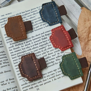 Marcador magnético de cuero con logotipo personalizado, clip para bolígrafo, lector de lectura, grabado láser disponible. Clip para regalo/billetera. - Product Image 1