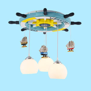 Kreative Modellierung von Segelboot Kids Led Decken leuchte Kinderzimmer Kronleuchter Leuchte Beleuchtung - Product Image 3